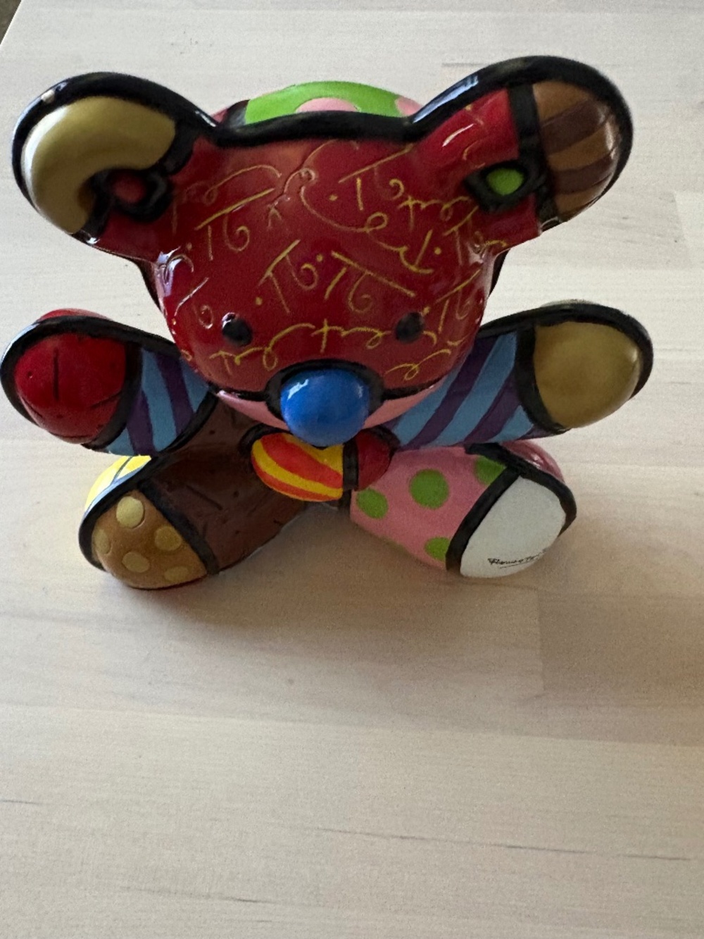 Romero Britto "Love Bear" Figurine-Limited 2nd Edition #3254/4000(2008 Giftcraft